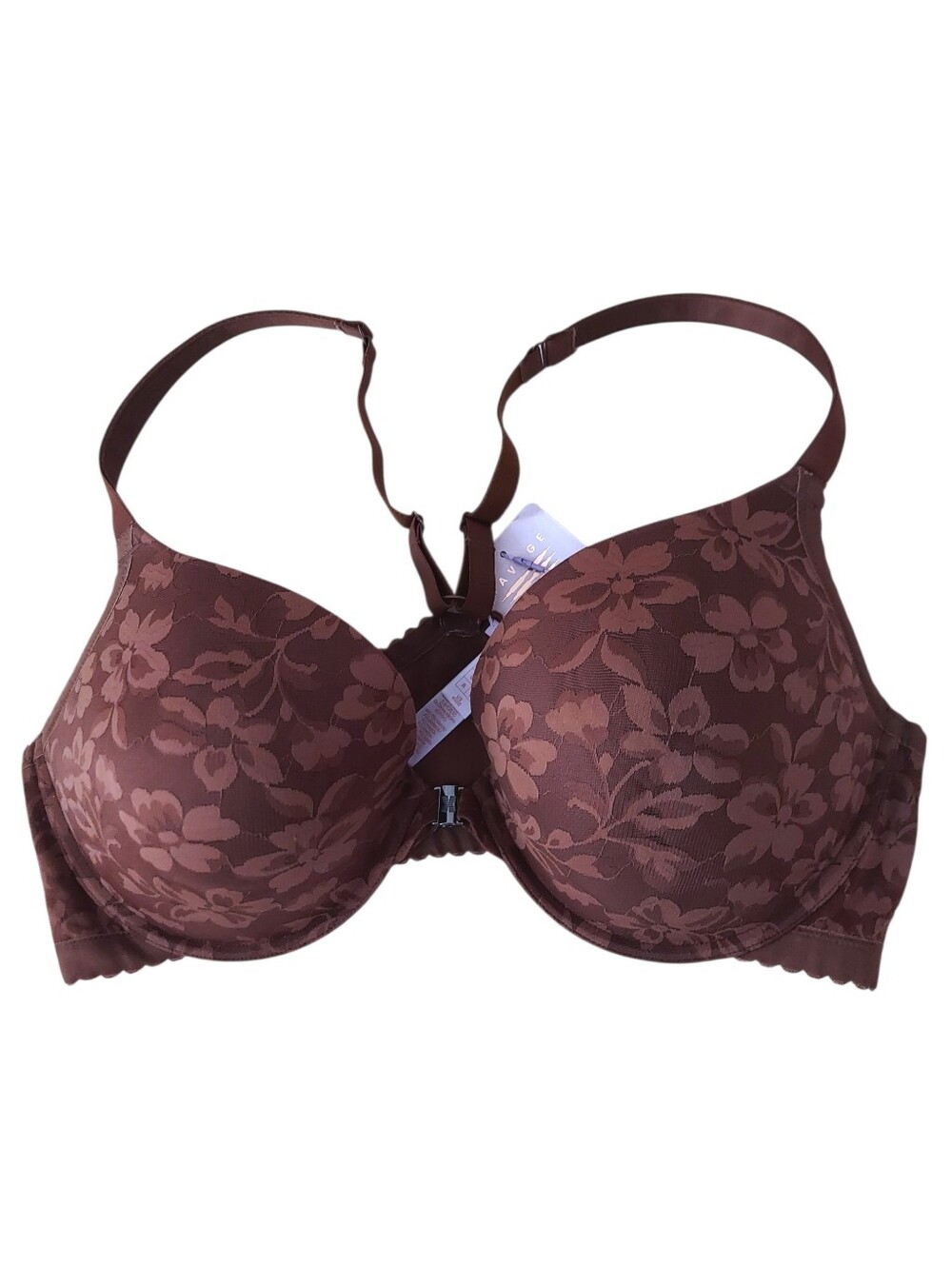 Savage X Fenty  Brown Floral Print Bra*NWT*
